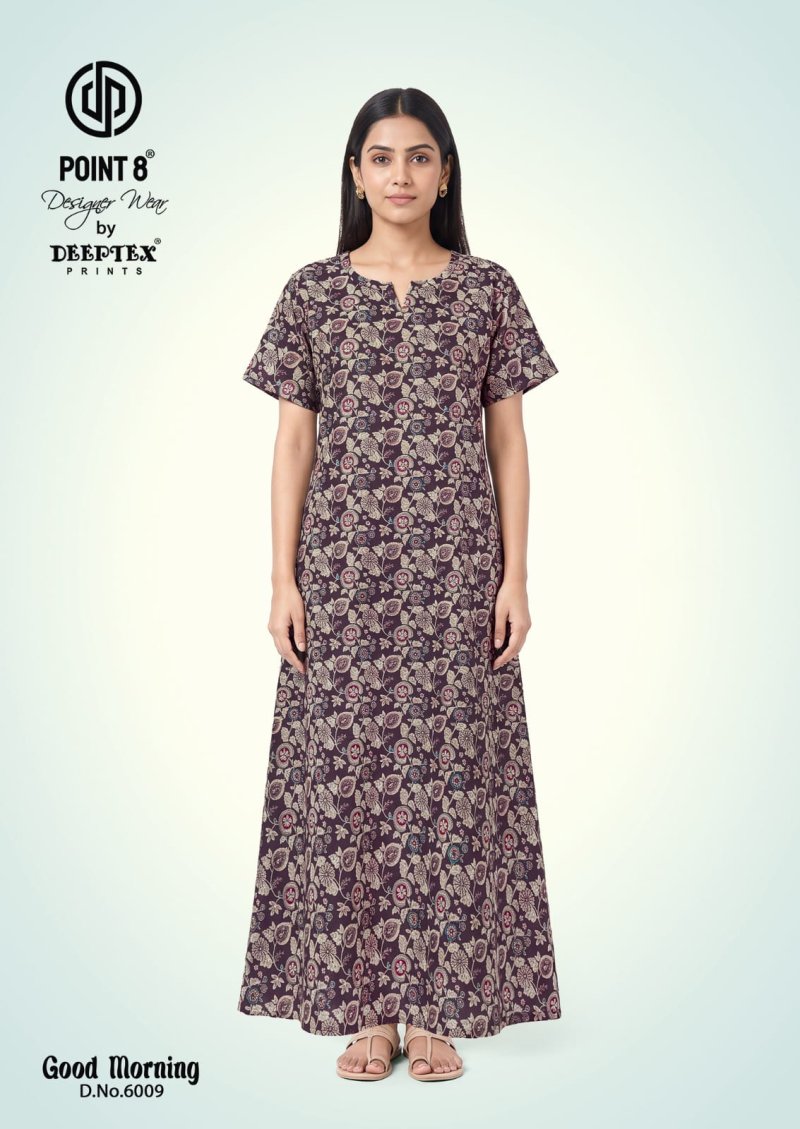 Good Morning Vol 6 By Deeptex Cotton Printed Nighty Gown 